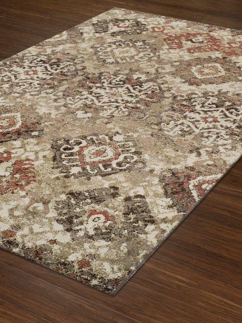 BLAIR DISTRESSED IKAT BEIGE/IVORY