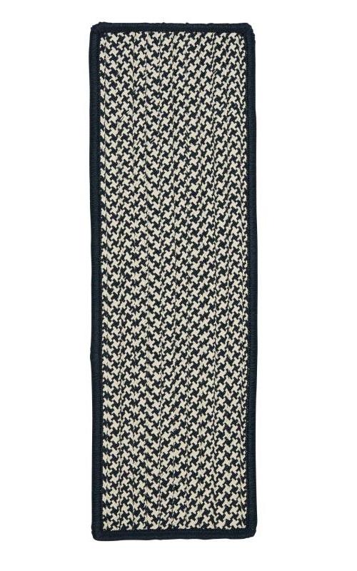 Outdoor Houndstooth Tweed Navy Stair Tread (single