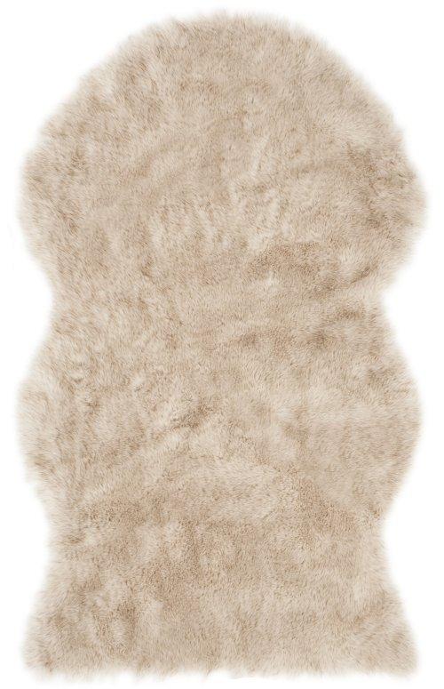 Faux Sheep Skin FSS346C BEIGE / BROWN