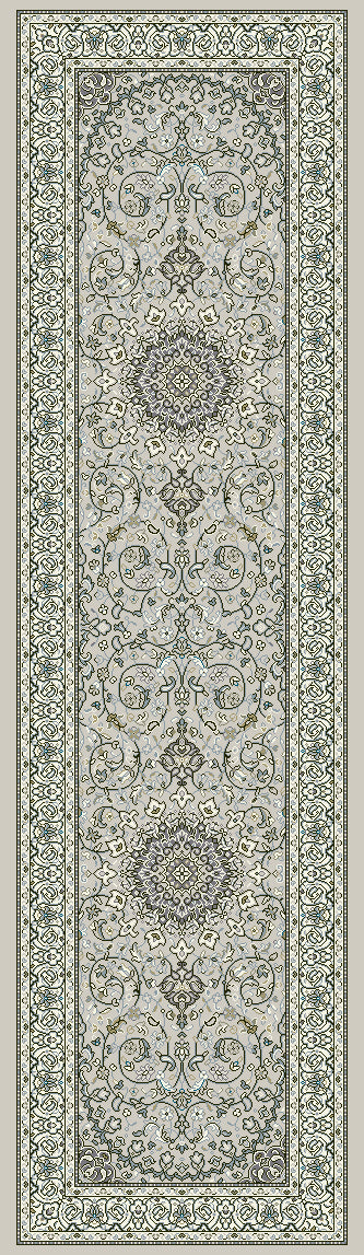 ANCIENT GARDEN 57119 SOFT GREY/CREAM