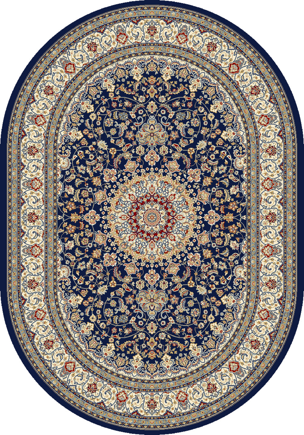 Ancient Garden 57119 Blue/Ivory