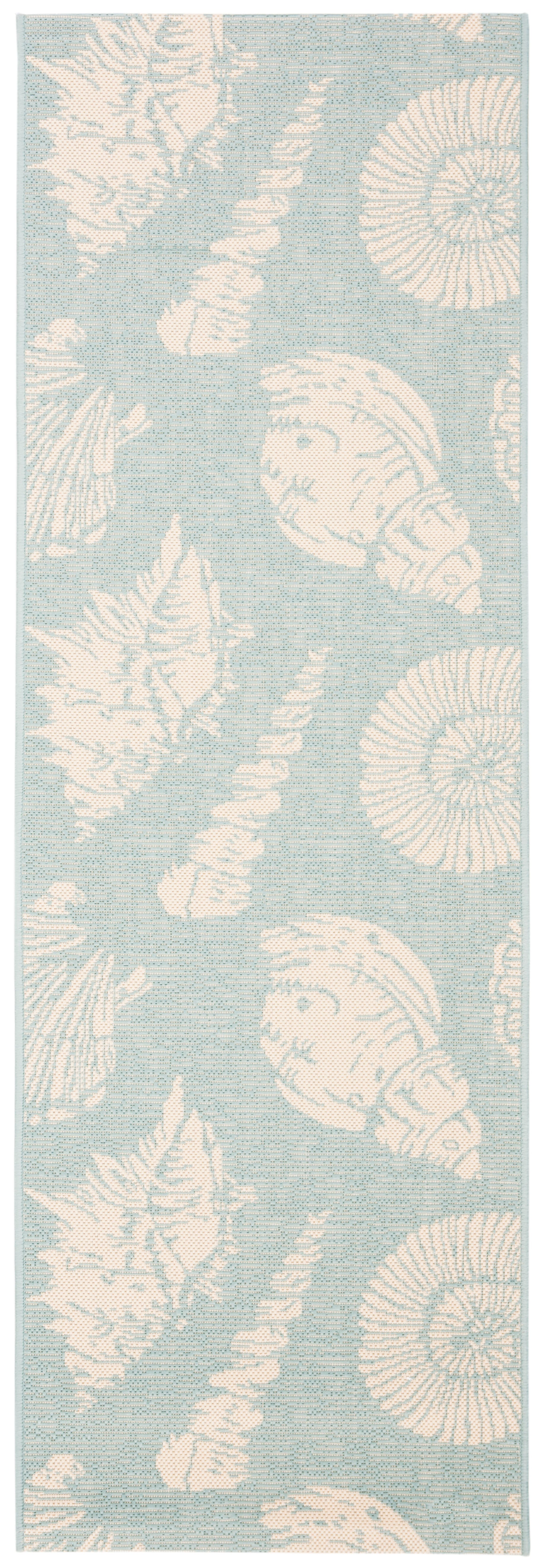 Courtyard CY6239 Aqua / Beige