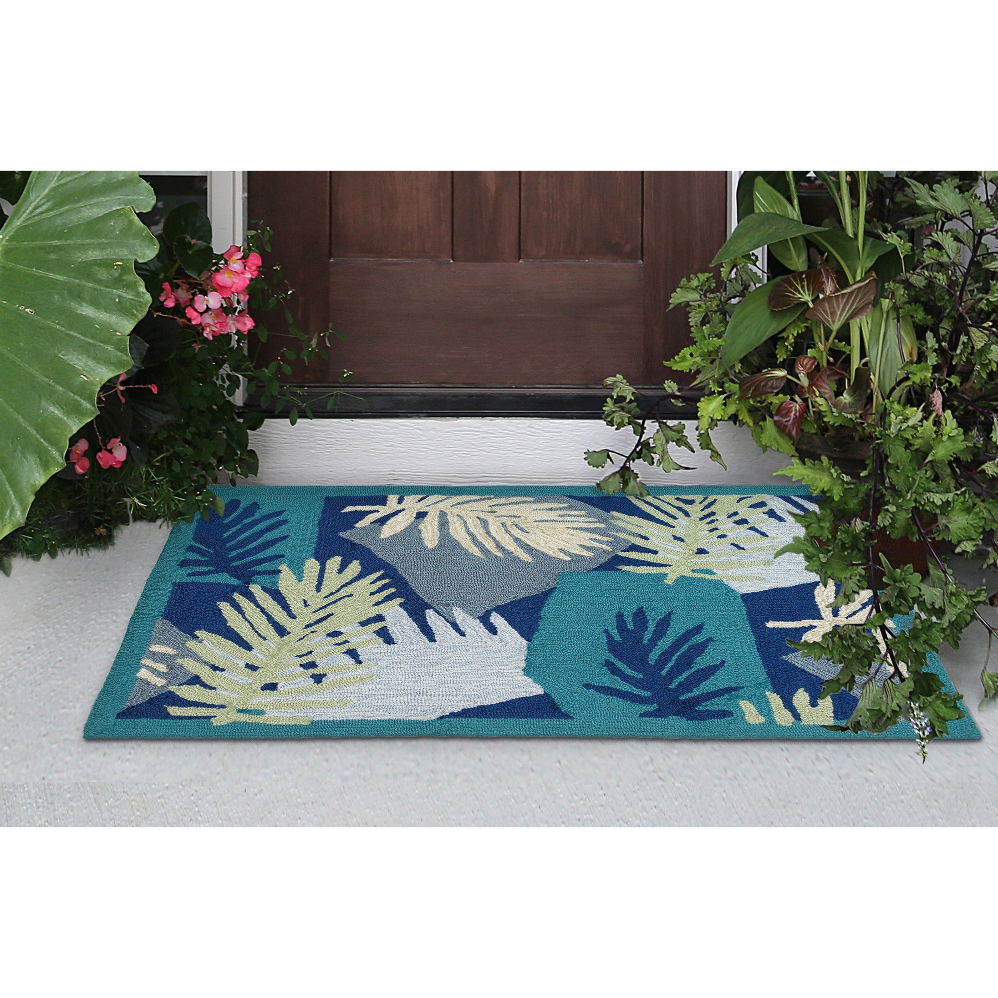 Capri Patchwork Palms Navy