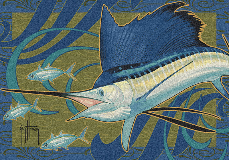 Guy Harvey Sailfish Wave BLUE